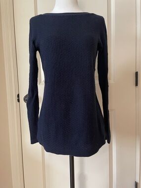 Boat neck cotton sweater